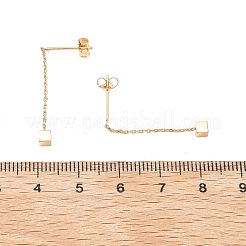 Серьги-гвоздики с кисточками из латуни&nbsp;LS-EJEW-D321-01G