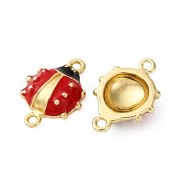Латунные красные и черные эмалевые соединительные подвески&nbsp;KK-I276-16G