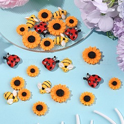 45шт 5 стиля непрозрачные кабошоны из смолы&nbsp;CRES-YW0001-36