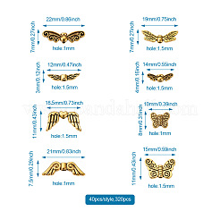 Сплавочные овальные бусины тибетского стиля &nbsp;TIBEB-CD0001-04AG
