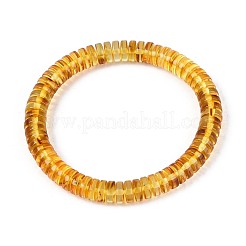 Браслеты из натурального янтаря с эластичными бусинами для мужчин и женщин&nbsp;BJEW-T018-19