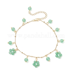 3 шт. 3-цветные круглые бусины из ракушек и натурального малайзийского нефрита с кисточками&nbsp;AJEW-AN00706