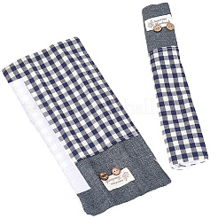 Накладки на ручки холодильника из поликоттона с узором «тартан»&nbsp;AJEW-WH20042-71D