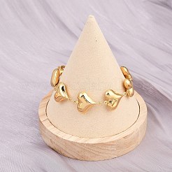 Браслеты-цепочки в форме сердца из нержавеющей стали 304 для подарка на День святого Валентина&nbsp;BJEW-D359-17A-G