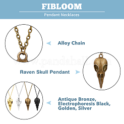 4шт. набор из двухцветного сплава с подвесками на шею&nbsp;NJEW-FI0001-53