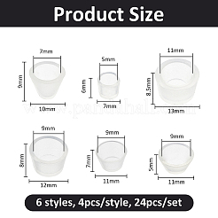24шт 6 стиля силиконовый чехол для ножек сумки&nbsp;SIL-FH0001-17