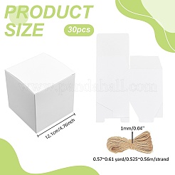 30 шт. квадратные подарочные футляры для хранения бумаги&nbsp;CON-PH0003-20