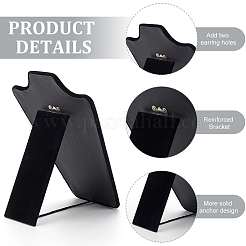 Складные бархатные подставки для ожерелья с наклонной спинкой NDIS-WH0003-013