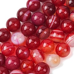 Натуральные полосатые агатовые / полосатые агатовые нити&nbsp;G-K155-B-10mm-01