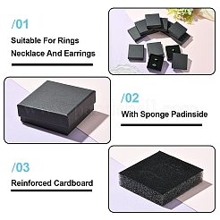12 шт. квадратные картонные коробки для колец&nbsp;CON-YW0001-67