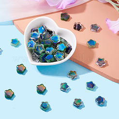 16 шт. 4-х цветные двухцветные стеклянные бусины для настроения&nbsp;GLAA-FP0001-35