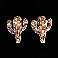 Акриловые подвески в клетку тартан с принтом&nbsp;OACR-T028-04A