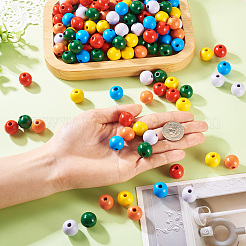 240шт 6 цвета натуральные деревянные бусины&nbsp;WOOD-TA0002-74A