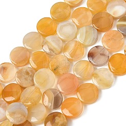 Натуральные бусины из желтого ботсванского агата&nbsp;G-F790-H04-02