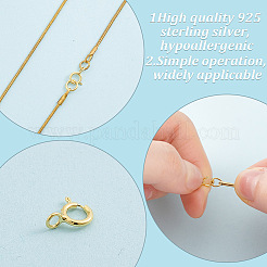 24 шт. 2 цвета 925 открытых соединительных кольца из стерлингового серебра&nbsp;FIND-GO0002-73