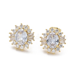 Серьги-гвоздики из циркония&nbsp;EJEW-C139-05G