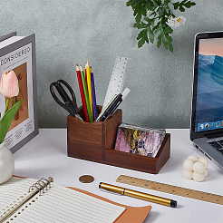 1 шт. деревянная коробка для хранения визиток&nbsp;AJEW-FG0005-31