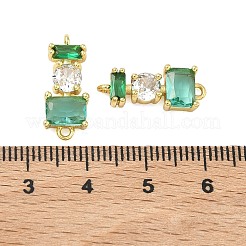 Латунные подвески-соединители с микропаве из кубического циркония&nbsp;KK-H259-08G-02