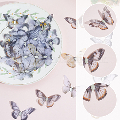 40 шт. 8-цветная светящаяся ткань и аксессуары для украшения в виде бабочки из смолы&nbsp;DIY-SP0006-24