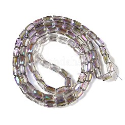 Стеклянные бусины с гальваническим покрытием &nbsp;GLAA-Q101-02A-HP02