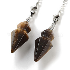 Природные маятники с заостренным кончиком тигрового глаза&nbsp;G-K338-12P-06