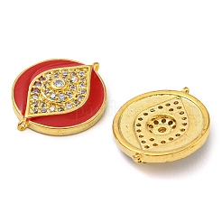 Покрытие стойки латунь микро-паве прозрачный кубический цирконий подвески для глаз&nbsp;KK-Z063-20G