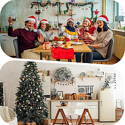 4шт. шар из помпона с полиэфирным шнуром для подвешивания баннеров&nbsp;AJEW-CP0009-76B