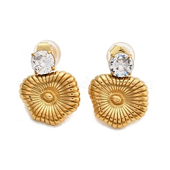 Серьги-гвоздики из нержавеющей стали 304&nbsp;LS-EJEW-R020-04G-01