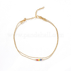 Браслеты из разноцветных стеклянных бусин&nbsp;RN7391