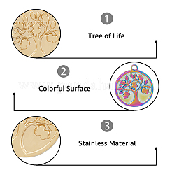 18 шт. подвески из нержавеющей стали 304 двух цветов&nbsp;STAS-FH0001-87