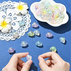 42шт 7 цвета прозрачные акриловые бусины&nbsp;MACR-YW0004-68