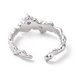 Открытое кольцо-манжета из кубического циркония&nbsp;LS-RJEW-D119-06P