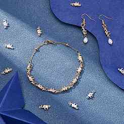 60 шт. 3-х цветные латунные соединительные звенья&nbsp;KK-PH0002-34