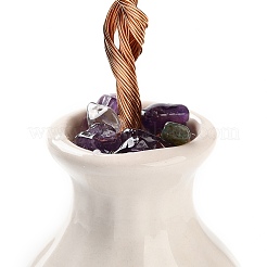 Украшения из денежной елки из натуральной гранатовой крошки DJEW-C016-01L