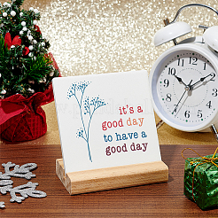 1 шт фарфоровая табличка «Это хороший день» вдохновляющий настольный арт-декор для домашнего офиса&nbsp;AJEW-AR0004-90