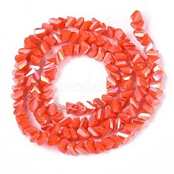 Гальванические непрозрачные стеклянные бусины&nbsp;GLAA-N022-4mm-14