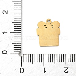 Подвески с рождественской тематикой из нержавеющей стали 304&nbsp;STAS-Z164-01G-01