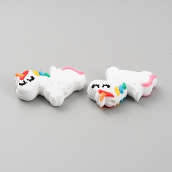 Единорог пищевые экологически чистые силиконовые бусины&nbsp;SIL-TAC0004-14