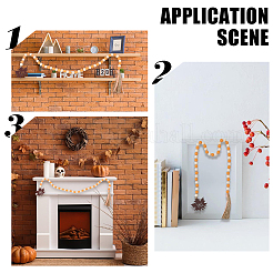 Круглые деревянные бусины осеннее украшение&nbsp;AJEW-WH20019-60