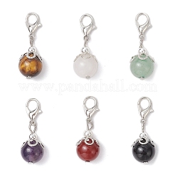 6 шт. круглый натуральный черный оникс&nbsp;HJEW-JM03831-02