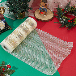 Полиэстеровая декоративная сетчатая лента для елок&nbsp;SIL-WH20025-050D