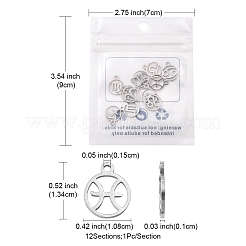 12 шт. 12 подвески из нержавеющей стали 201&nbsp;STAS-YW0001-33