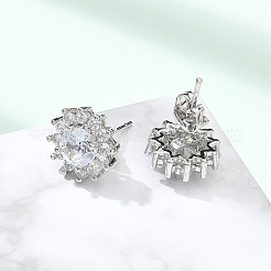 Серьги-гвоздики из циркония&nbsp;EJEW-R009-02P