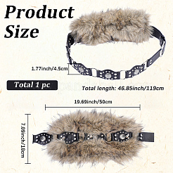 Цепочные ремни из искусственного меха и искусственной кожи&nbsp;AJEW-WH20072-55B-02