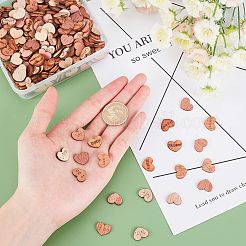 4 стиль сердце с надписью любовь и деревянные кабошоны&nbsp;WOOD-FH0001-90