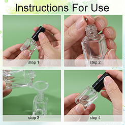 10 шт. прозрачный стеклянный пустой флакончик для лака для ногтей&nbsp;MRMJ-GL0001-14