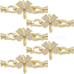 6 комплект подвесок с покрытием из латуни с цветком&nbsp;KK-BBC0021-28