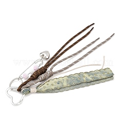 Подвесные украшения из пластика и полиэфирной веревки в форме сердца ccb&nbsp;HJEW-JM04425