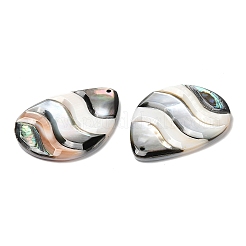 Большие подвески из натуральной пресноводной ракушки&nbsp;SHEL-F007-11