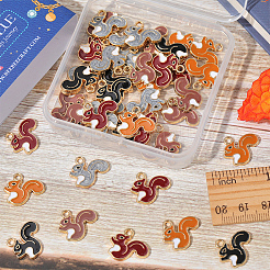 50шт 5 цвета сплава эмалевые подвески&nbsp;ENAM-SC0004-07